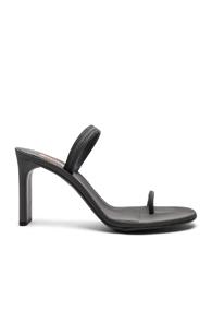Yeezy Season 7 Rubberized Leather Minimal Sandals In Gray