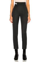 Fendi High Waisted Gabardine Trousers In Black