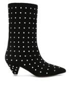 Attico Swarovski Embellished Suede Sofia Boots In Black