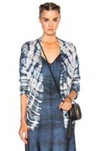 Raquel Allegra Shred Back Cardigan In Blue,ombre & Tie Dye