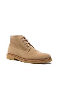 A.p.c. Suede Gaspard Boots In Neutrals