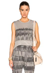 Raquel Allegra Muscle Tee In Gray,ombre & Tie Dye