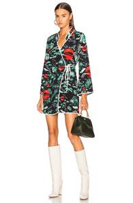 Rixo London Iris Dress In Black,green,floral