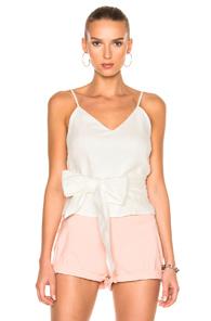 Sea Linen Tie Tank In Neutrals,white