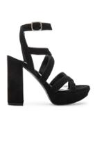 Elysewalker Los Angeles Hedy Suede Heels In Black