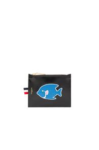Thom Browne Embroidered Small Coin Purse In Black