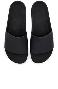 Drkshdw By Rick Owens Rubber Slides In Black