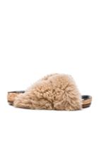 Chloe Kerenn Shearling Fur Sandals In Neutrals