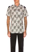 Comme Des Garcons Shirt Cotton Lawn Flower Print Shirt In Floral,blue,abstract