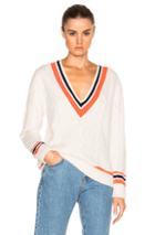 3.1 Phillip Lim Collegiate V-neck Sweater In White