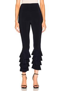 Norma Kamali Ruffle Legging In Blue