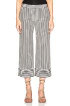 Jenni Kayne Cropped Baja Pants In Stripes,black