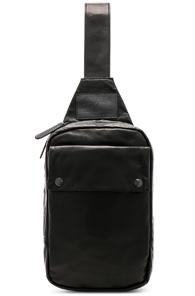 Yohji Yamamoto Leather Sling Bag In Black