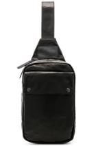 Yohji Yamamoto Leather Sling Bag In Black