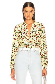Equipment Cornelia Blouse In Yellow,floral