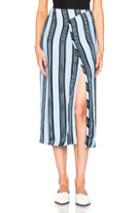 Acne Studios Karlis Stripe Skirt In Blue,stripes