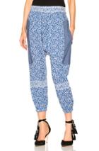 Ulla Johnson Suki Pant In Blue,floral