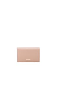 Saint Laurent Large Fragments Flap Wallet In Neutrals,pink