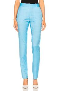 Victoria Beckham Slim Leg Trouser In Blue