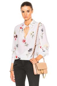 Equipment Bristol Top In Floral,white