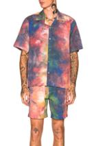 Aime Leon Dore Short Sleeve Leisure Shirt In Ombre & Tie Dye,blue,pink
