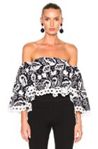 Nicholas Eden Embroidered Top In Black,floral,white
