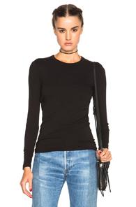 T By Alexander Wang Torqued Long Sleeve Tee In Black