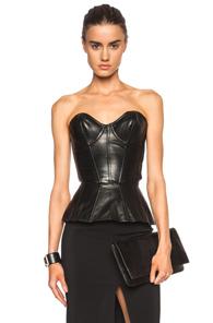 Fleur Du Mal Leather Corset In Black