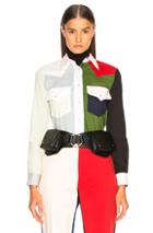 Calvin Klein 205w39nyc Colorblocked Shirt In Green,red,white