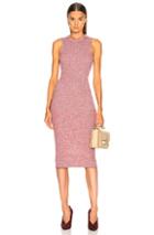Victoria Beckham Rib Change Sleeveless Dress In Red