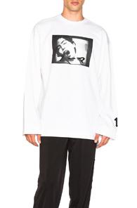 Fenty By Puma Long Sleeve Graphic Crewneck Tee In White