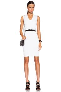Dsquared Polyamide Knit Tank Dress In White