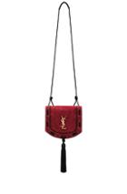 Saint Laurent Medium Monogramme Fetish Satchel In Red