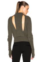 Dion Lee Split Back Sweater In Green
