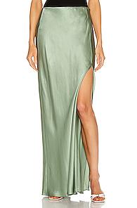 Sablyn Isabella Slit Skirt In Green