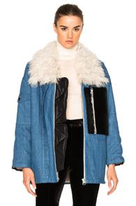 Sandy Liang Citroen Coat In Blue