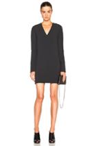 Helmut Lang V Neck Dress In Gray