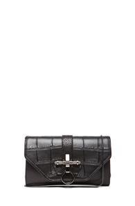 Givenchy Evening Obsedia Stamped Croc Clutch With Chain In Black
