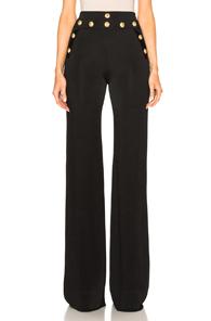 Balmain Wide Leg Pants In Black