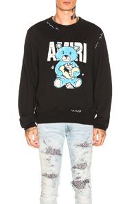 Amiri Teddy Repair Crewneck In Black