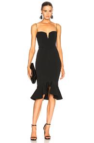 Nicholas Flip Hem Bra Bandage Dress In Black