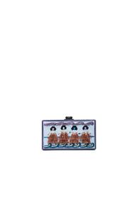 Edie Parker Jean Panel Luau Clutch In Blue,purple