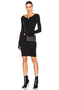 Enza Costa Cuffed Sleeve Dress In Black