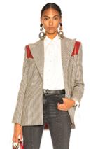 Magda Butrym Arkansas Blazer In Brown,plaid