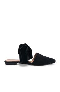 Ulla Johnson Suede Lou Slides In Black