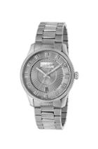Gucci 40mm Automatic Etched Face Watch In Metallic