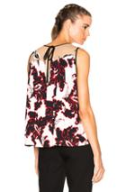 Msgm Printed Sleeveless Top In Black,abstract