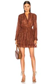 Ulla Johnson Della Dress In Brown,orange