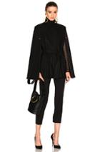 Alexandre Vauthier Belted Cape Coat In Black