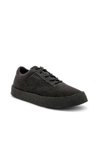 Yeezy Washed Canvas Crepe Sneakers In Black
